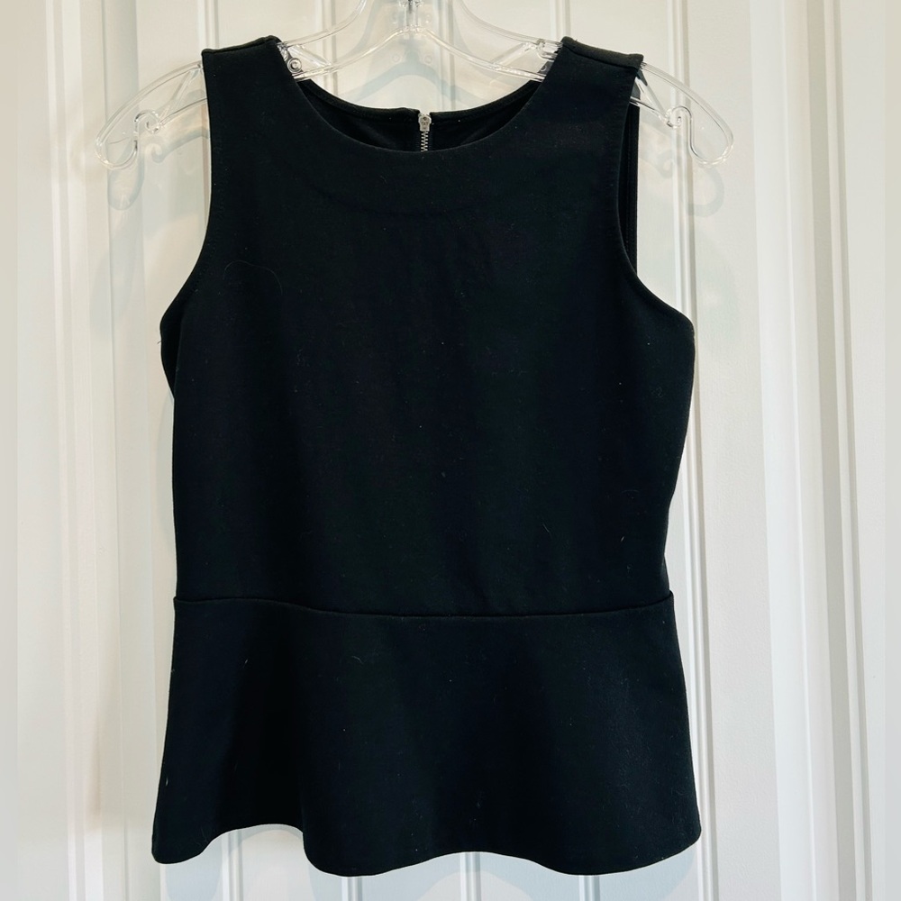 Ann Taylor Loft Elegant Black Peplum Top